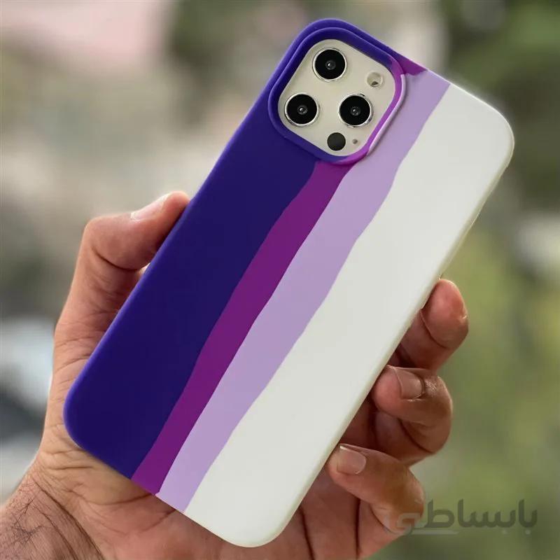 قاب آیفون مدل رنگین کمان (بنفش)