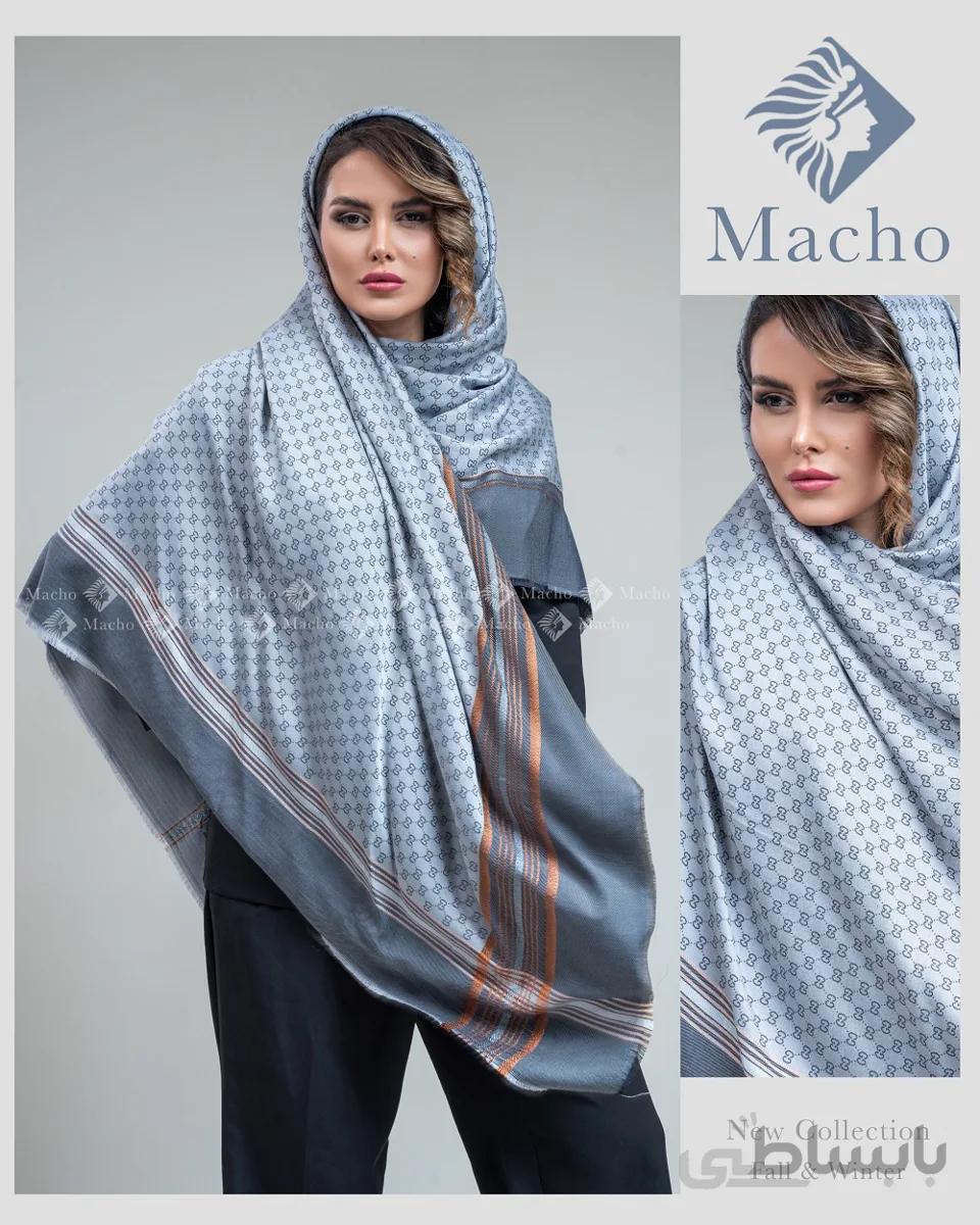 روسری نخ پنبه پاییزه و زمستانی طرح Gucci ماچو 2665