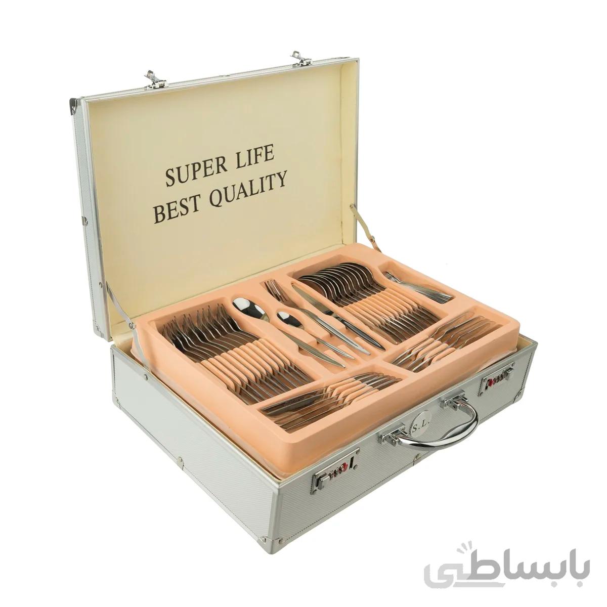 سرویس قاشق و چنگال 128 پارچه سوپر لایف کد 404 ا Super Life 404 Cutlery Set 128 Pcs