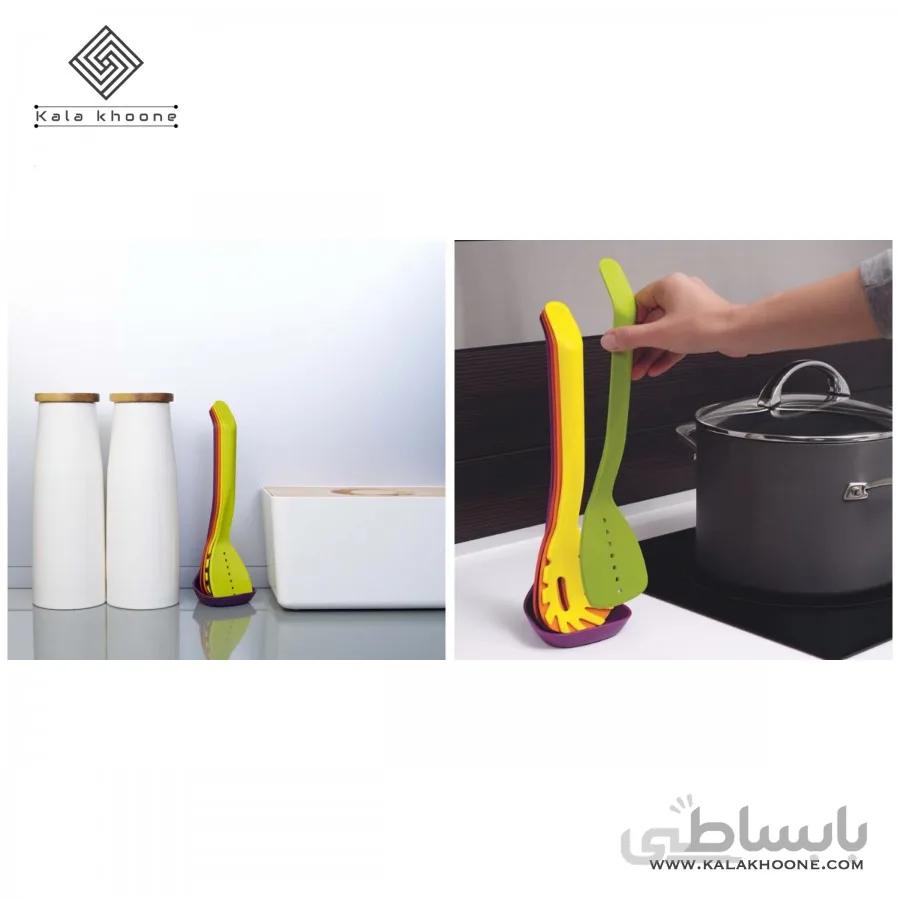 ست کفگیر و ملاقه رنگی