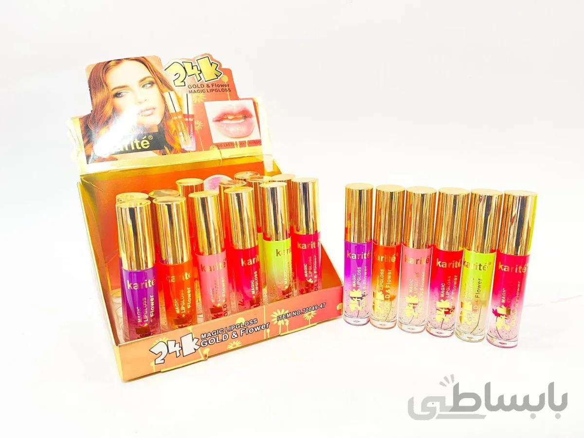 برق لب 24k کاریت karite ا 24K Gold &Flower Magic Lipgloss