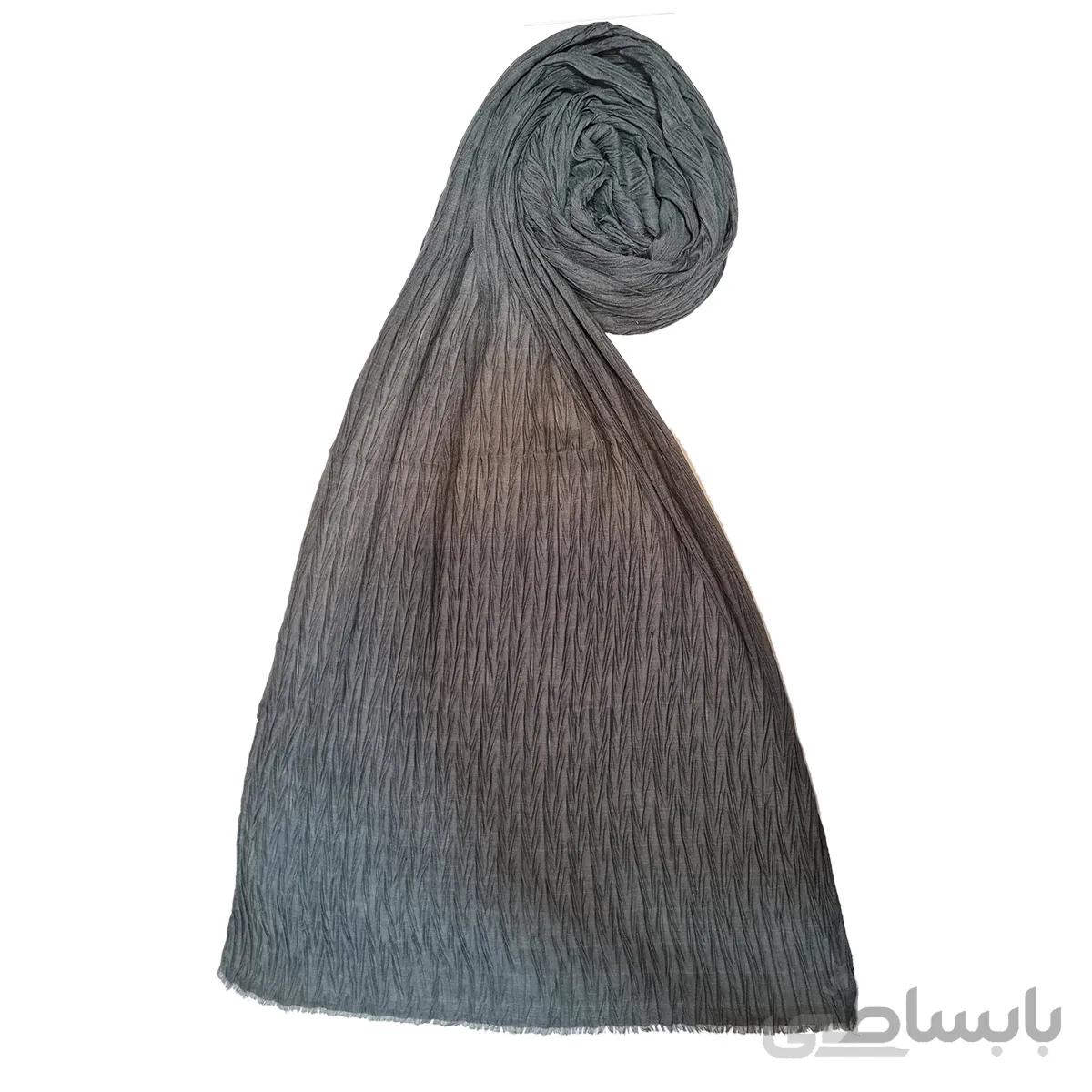 شال پلیسه طوسی روشن