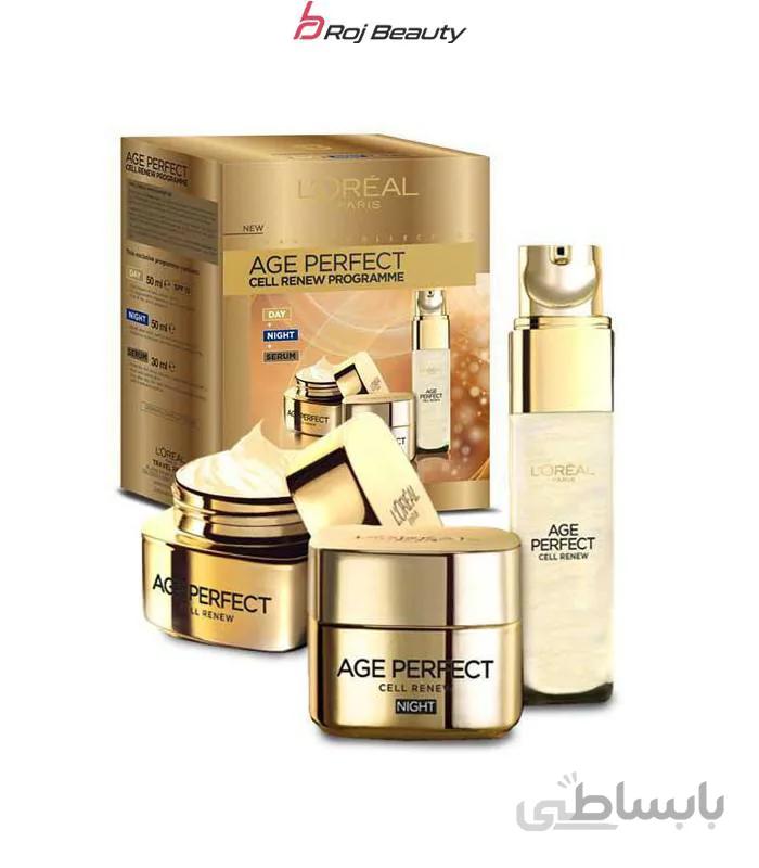پک کرم روز-شب و سرم لورآل گلد LOREAL