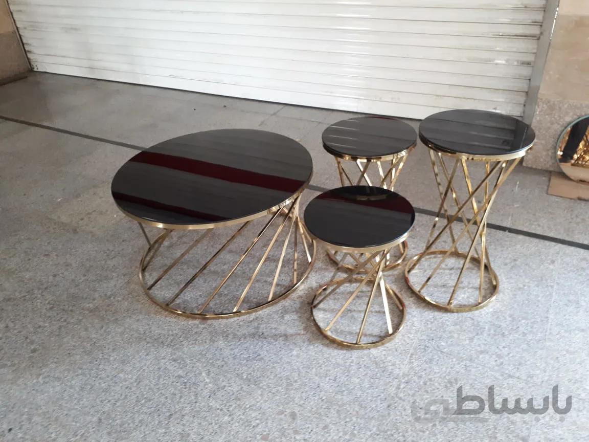 میز عسلی پیچکی طلایی کد 5087