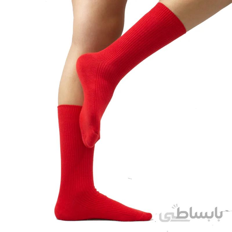 جوراب ساقدار کلاسیک قرمز بتی
