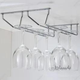 رک دو ریلی جای گیلاس زیر کابین هوایی رنگ کروم فانتونی مدل G094 ا Fantoni G094 Glass holder