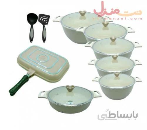 سرویس قابلمه گرانیتی هوم کینگ خاکستری شانزده پارچه