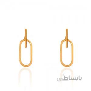 گوشواره طلا زنانه طرح هندسی کد CE386