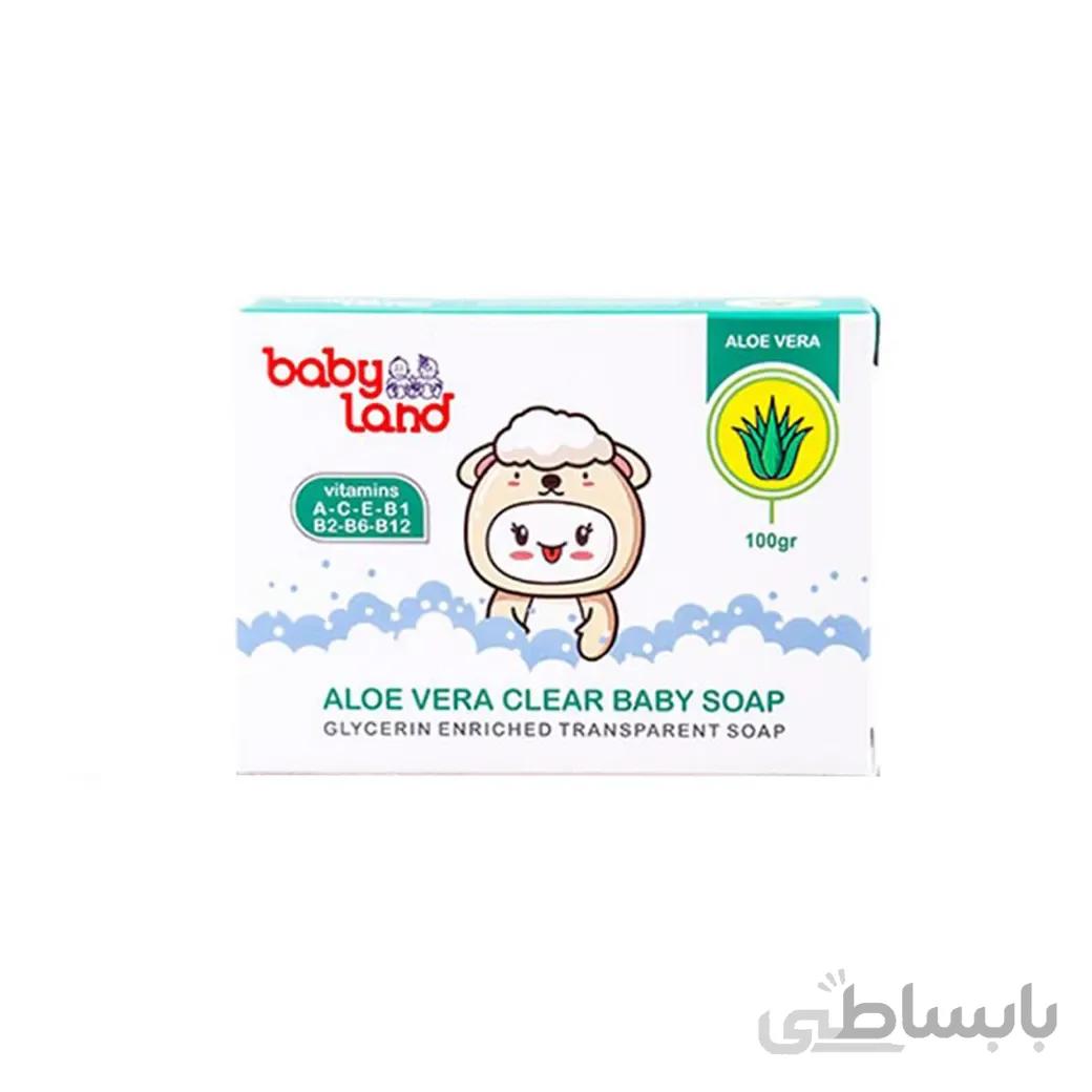 صابون شفاف بچه حاوی عصاره آلوئه ورا بی بی لند ا Baby Land Aloe Vera Clear Baby Soap 100g