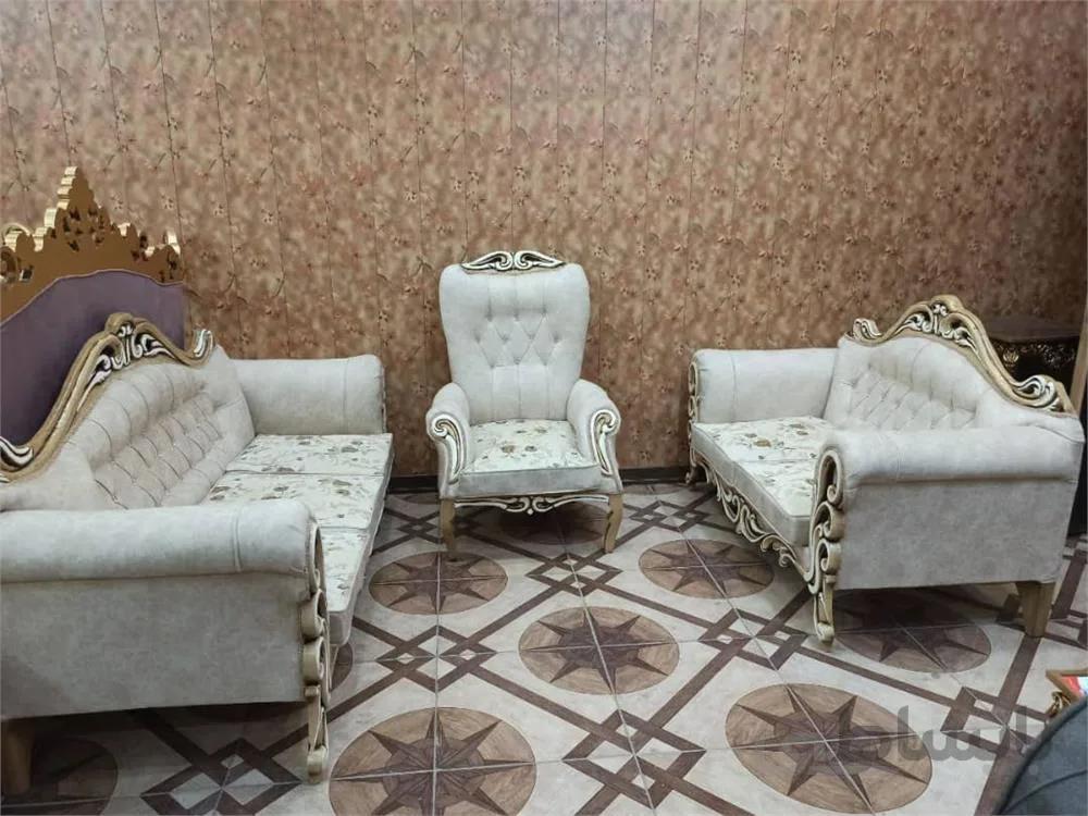 مبل مدل نازلی با اسکلت چوب ،هفت نفره و پارچه ملیتا و اونتوس ا Nazli model sofa with wooden frame, seven people and Melita and Ontus fabric
