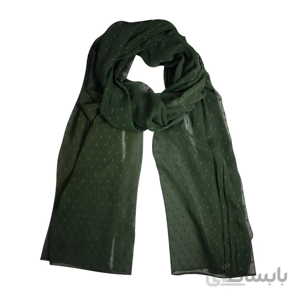 شال اشکی سبز ماشی تیره