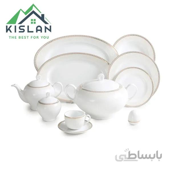 سرویس چینی زرین طرح ریوا طلایی 12 نفره