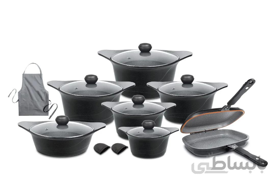 سرویس قابلمه گرانیتی 17 پارچه کره C ام جی اس MGS