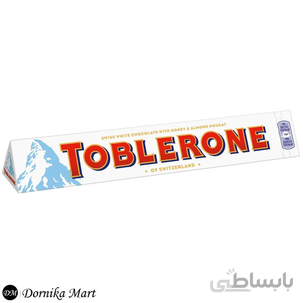 شکلات سفید تابلرون toblerone white chocolate