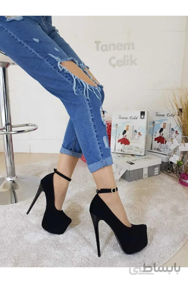 کفش پاشنه بلند مجلسی زنانه برند TANEM ÇELİK رنگ مشکی کد ty48452848