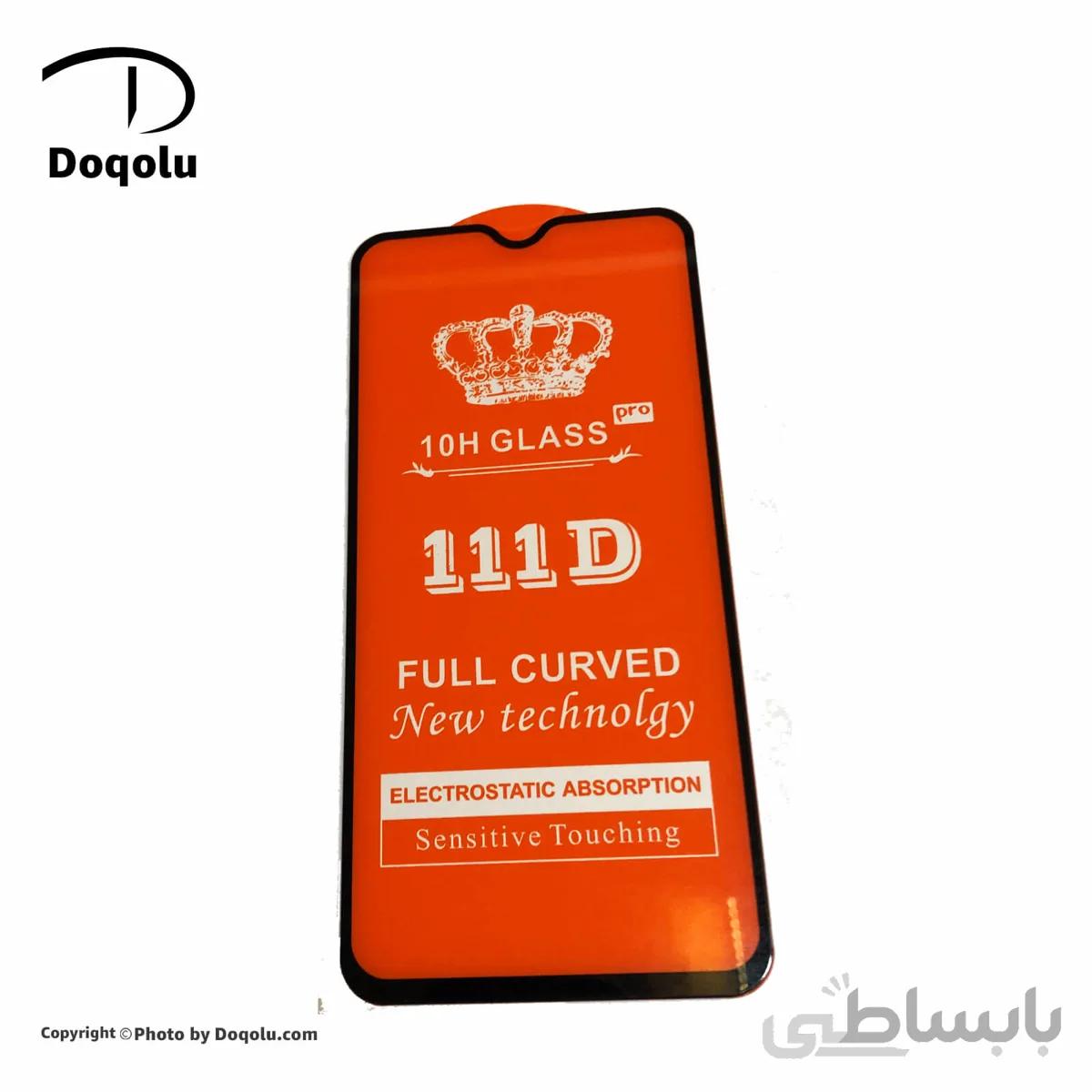 گلس فول محافظ صفحه نمایش شیشه ای سامسونگ Samsung A20S مدل 111D