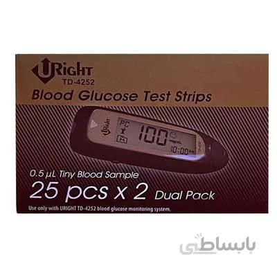 نوار تست قند خون یورایت طلایی Uright TD-4252