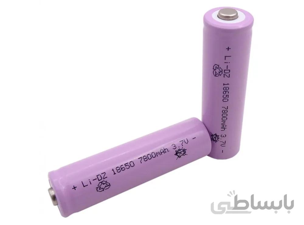 باتری لیتیوم یون 3.7V سایز 18650 ظرفیت 7800 میلی آمپر ساعت