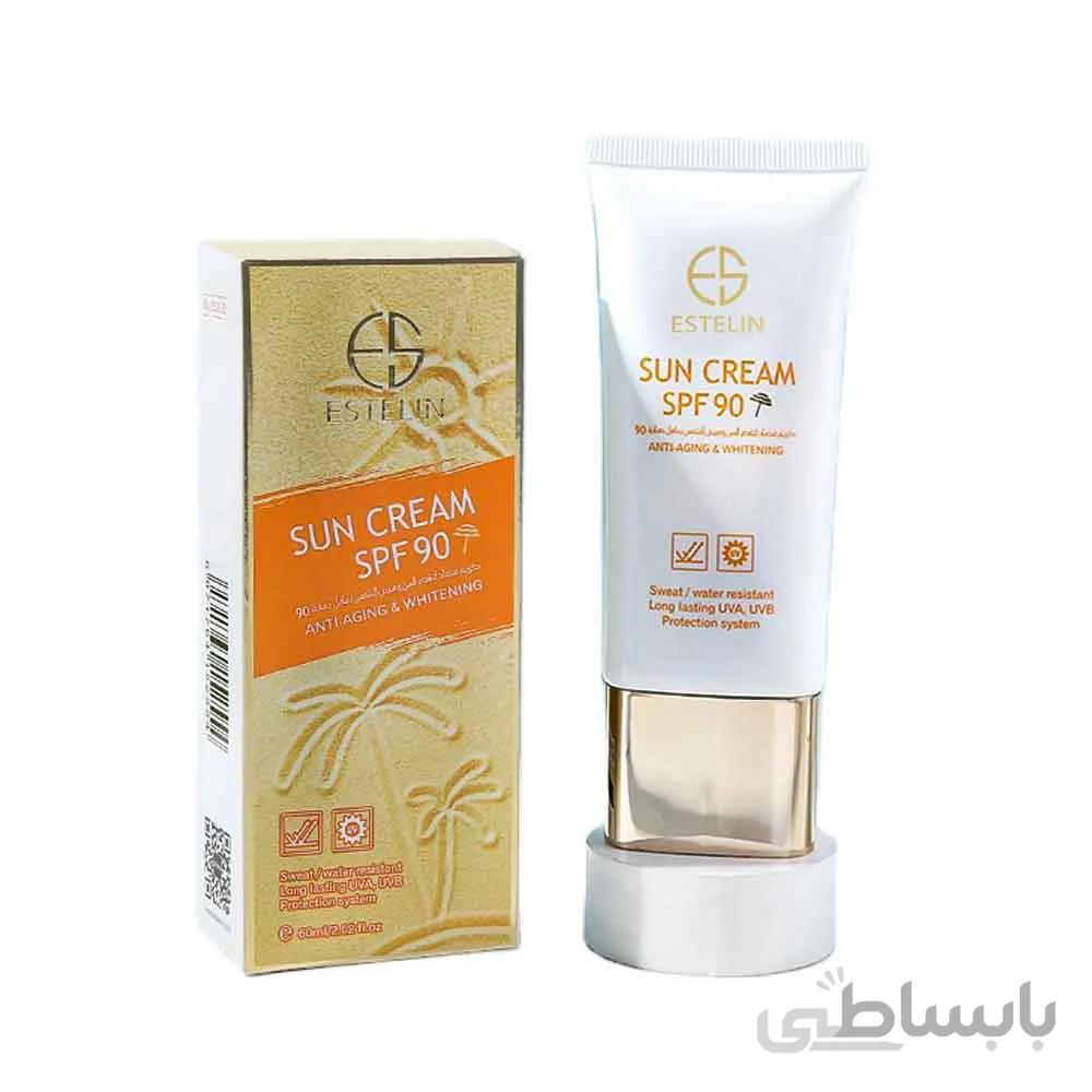 کرم ضد آفتاب بدن و صورت استلین SPF90 + میل ۶۰ | Estelin