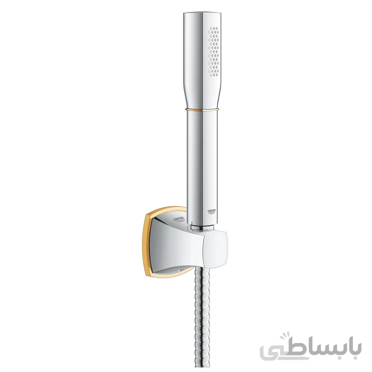 دوش دستی گلد-کروم گروهه مدل Grandera کد KGR1010 ا GROHE GRANDERA STICK SHOWER SET