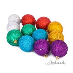 آویز گوی کریسمس بسته 12 عددی مدل STCH195