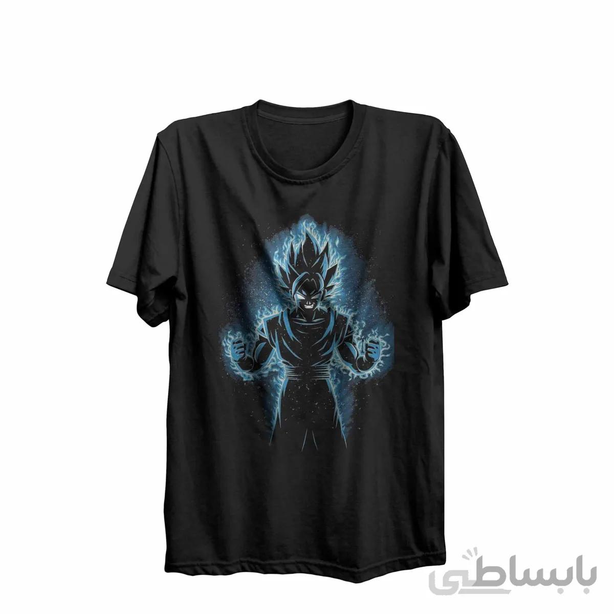 تیشرت یقه گرد مشکی طرح انیمه دارگون بال dragon ball-کپی