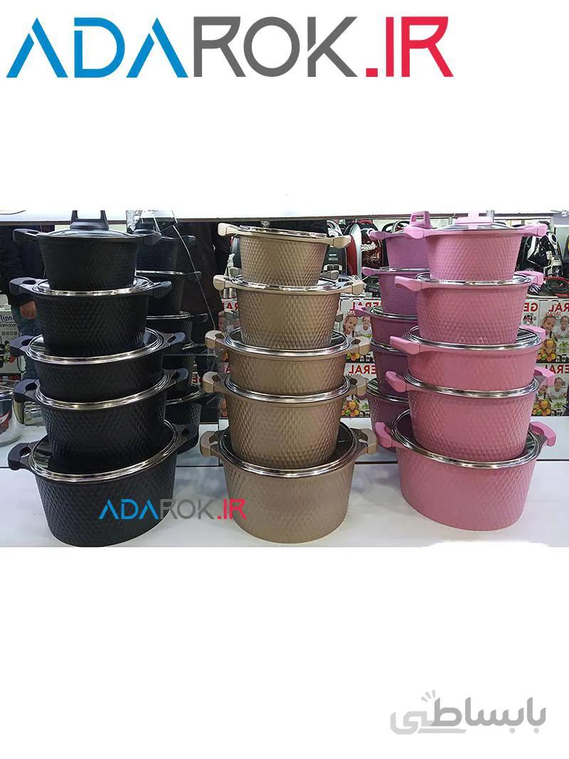 سرویس قابلمه ۱۲ پارچه یونیک الماس مدل Cookware set unique 12pcs jn172 - کد 265