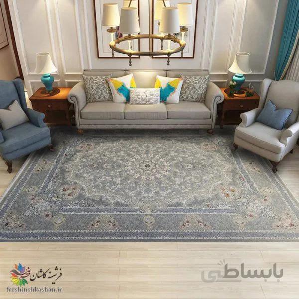 فرش قصرطلایی ترمه ای 1500 شانه گل برجسته