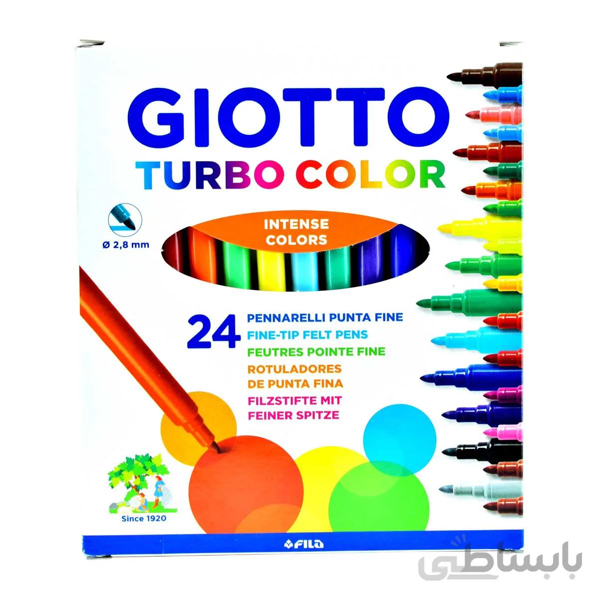 ماژیک 24 رنگ جیوتو مدل Turbo Color