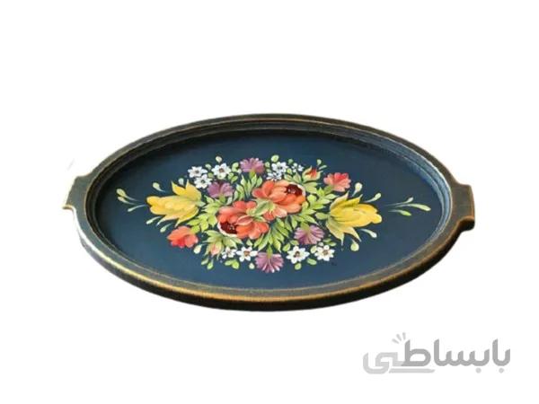 سینی نقاشی شده با تکنیک وان استروک