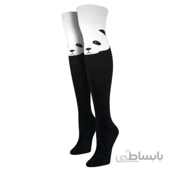 جوراب بلند طرح دار فانتزی زنانه پاندا کد PH81