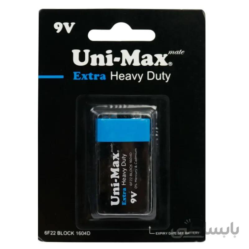 باتری کتابی Uni-Max Extra Heavy Duty 6F22 9V