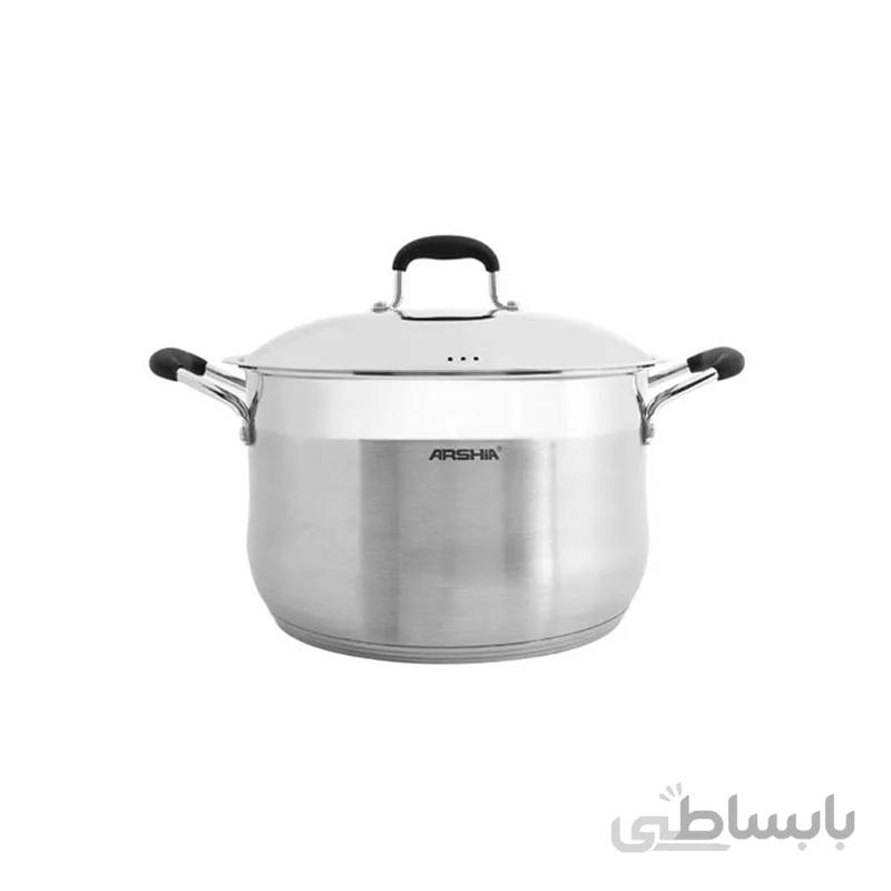 قابلمه تک استیل عرشیا سایز از سایز 18 تا 36