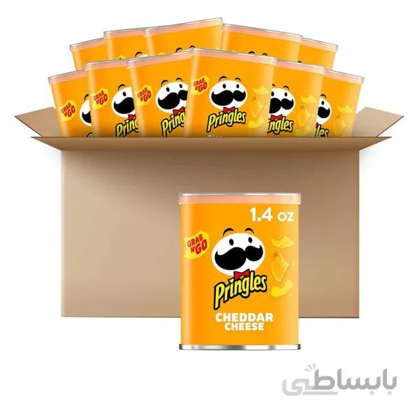 چیپس پرینگلز ۴۰ گرم پنیر چدار باکس ۱۲ عددی – Pringles Cheddar Cheese