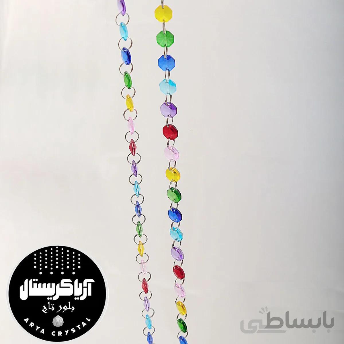 ریسه یک متری رنگی کریستالی 50 عددی