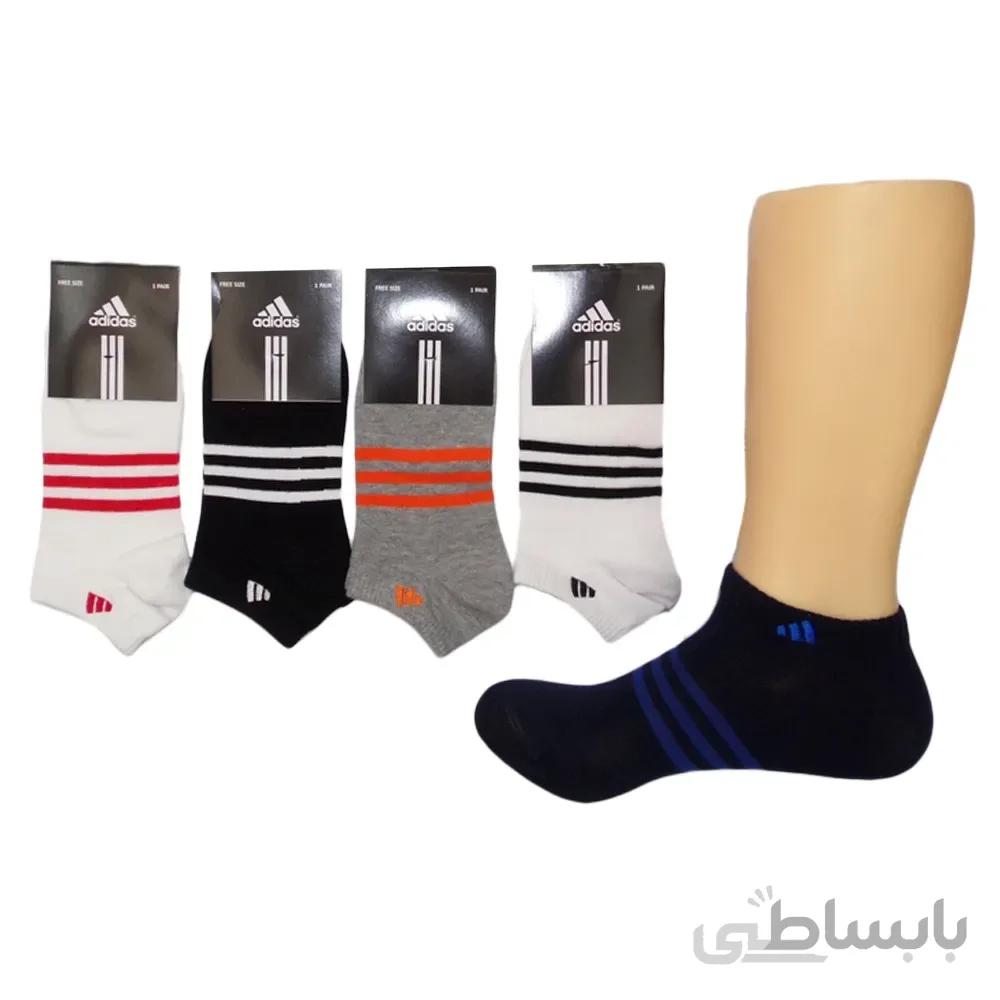 جوراب مچی مردانه Funny Socks طرح گلدوزی Adidas