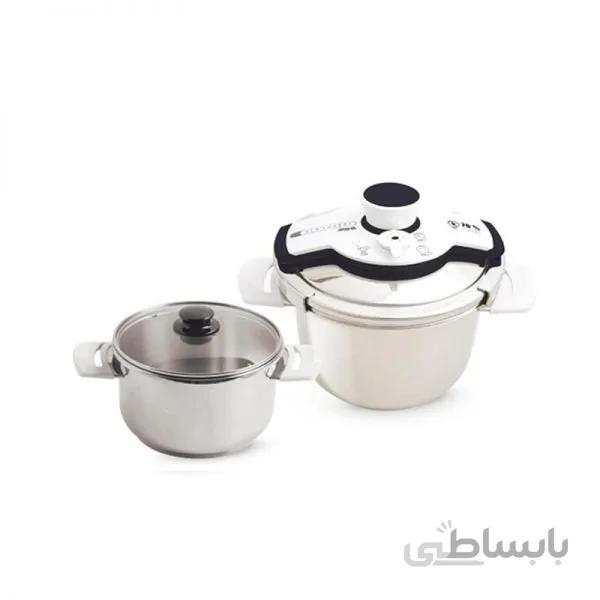 زودپز دوقلو استیل ترک سفید ARSHIA PR116-1997