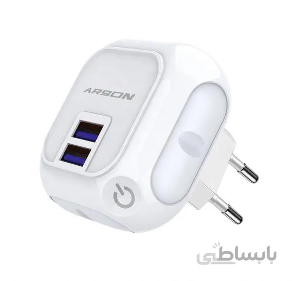شارژر دیواری و چراغ خواب لمسی آرسون مدل AN-W18