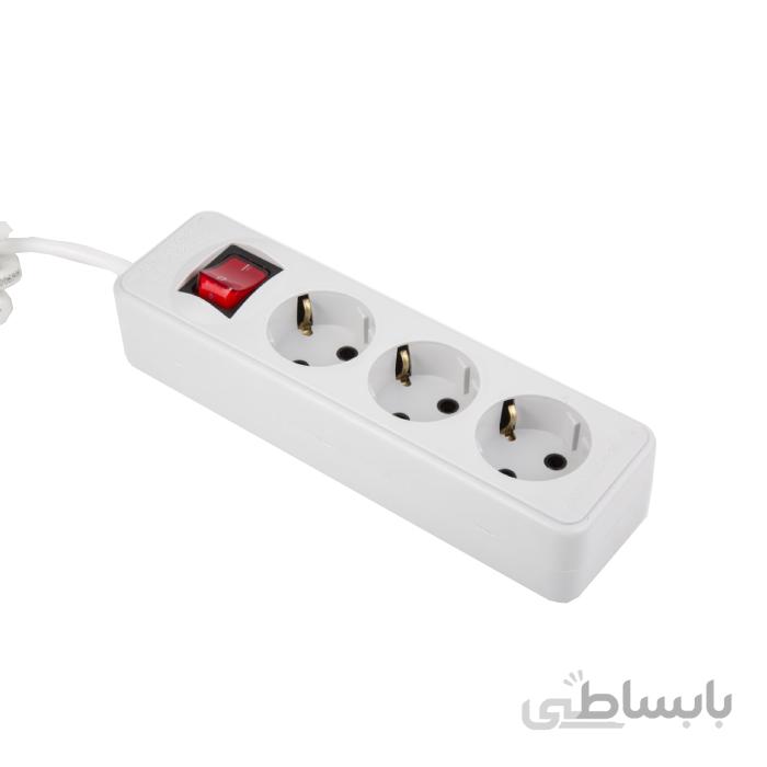 شهاب سه خانه بدون ارت با کلید با کابل 5 متری پارت الکتریک