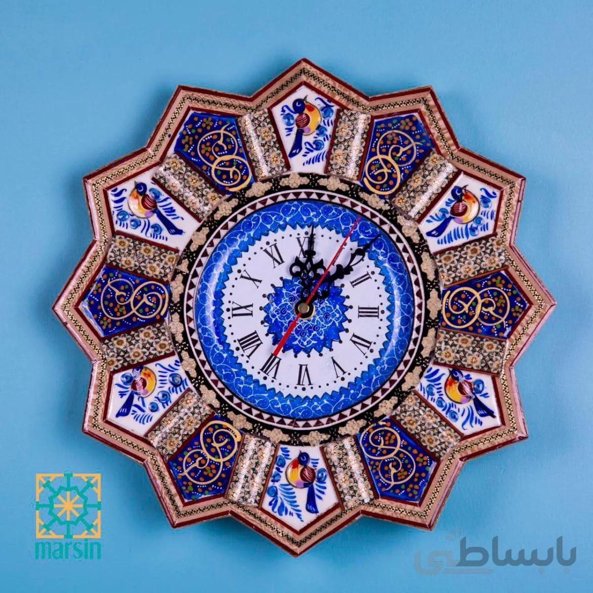 ساعت دیواری خاتم کاری کد 56