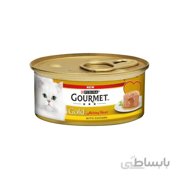 کنسرو گربه فوندانت با طعم مرغ گورمت گلد – Gourmet Gold Adult Cat Fondant Chicken
