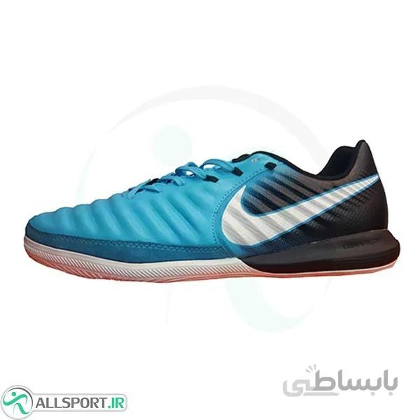 کفش فوتسال نایک تمپو ایکس طرح اصلی آبی مشکی Nike Tiempo X