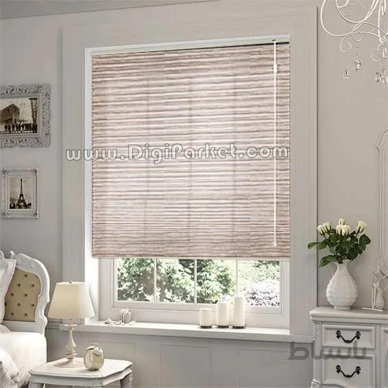 پرده پلیسه نخی مدل Walnut 03