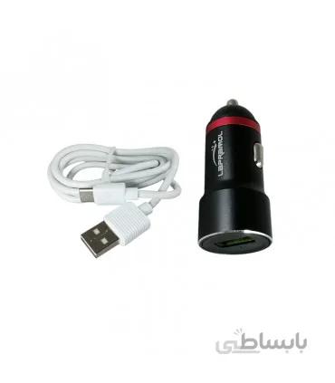 شارژر فندکی لاپرامول مدل LP-R2 به همراه کابل میکرو یو اس بی