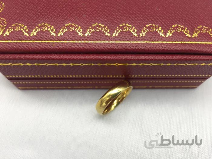 رینگ ساده طلایی پهن