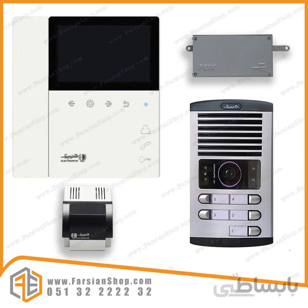 پکیج کامل ایفون تصویری الکتروپیک مدل 897 با پنل 1086