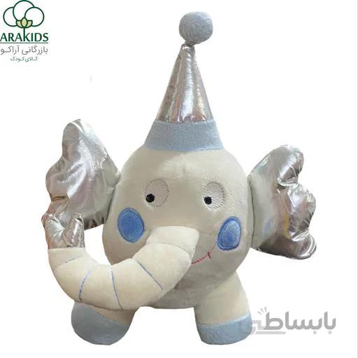 عروسک فیل دلقک تاتی 25 سانتی کد 14033