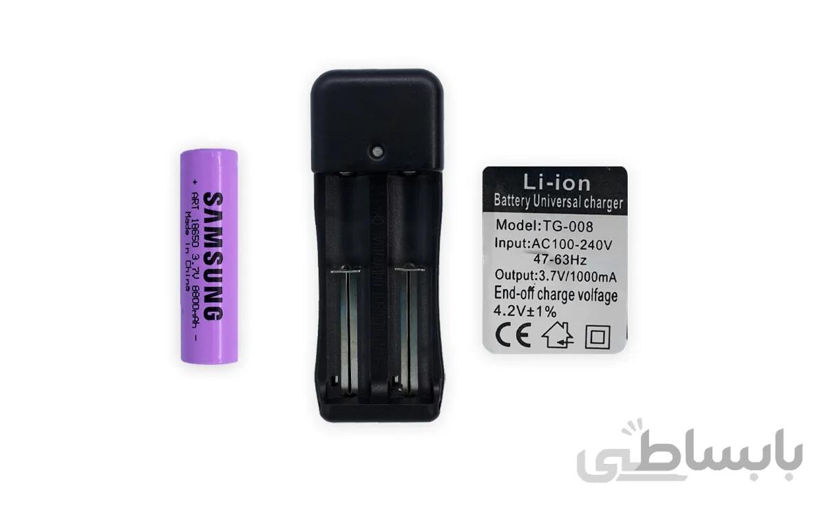 شارژر باطری دوتایی پلیسی 18650 مدل TG-008