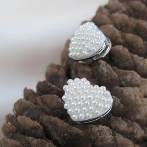 گوشواره قلب مرواریدی