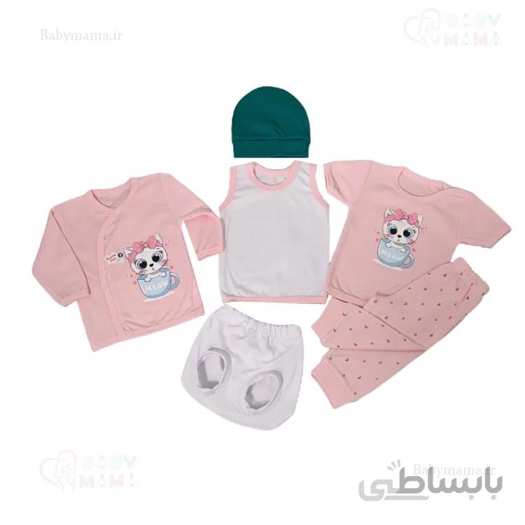 ست 5 تیکهHARRY FEET چاپی گربه فنجانی